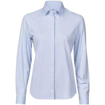 Light Blue - Front - Tee Jays Womens-Ladies Stretch Long-Sleeved Active Shirt