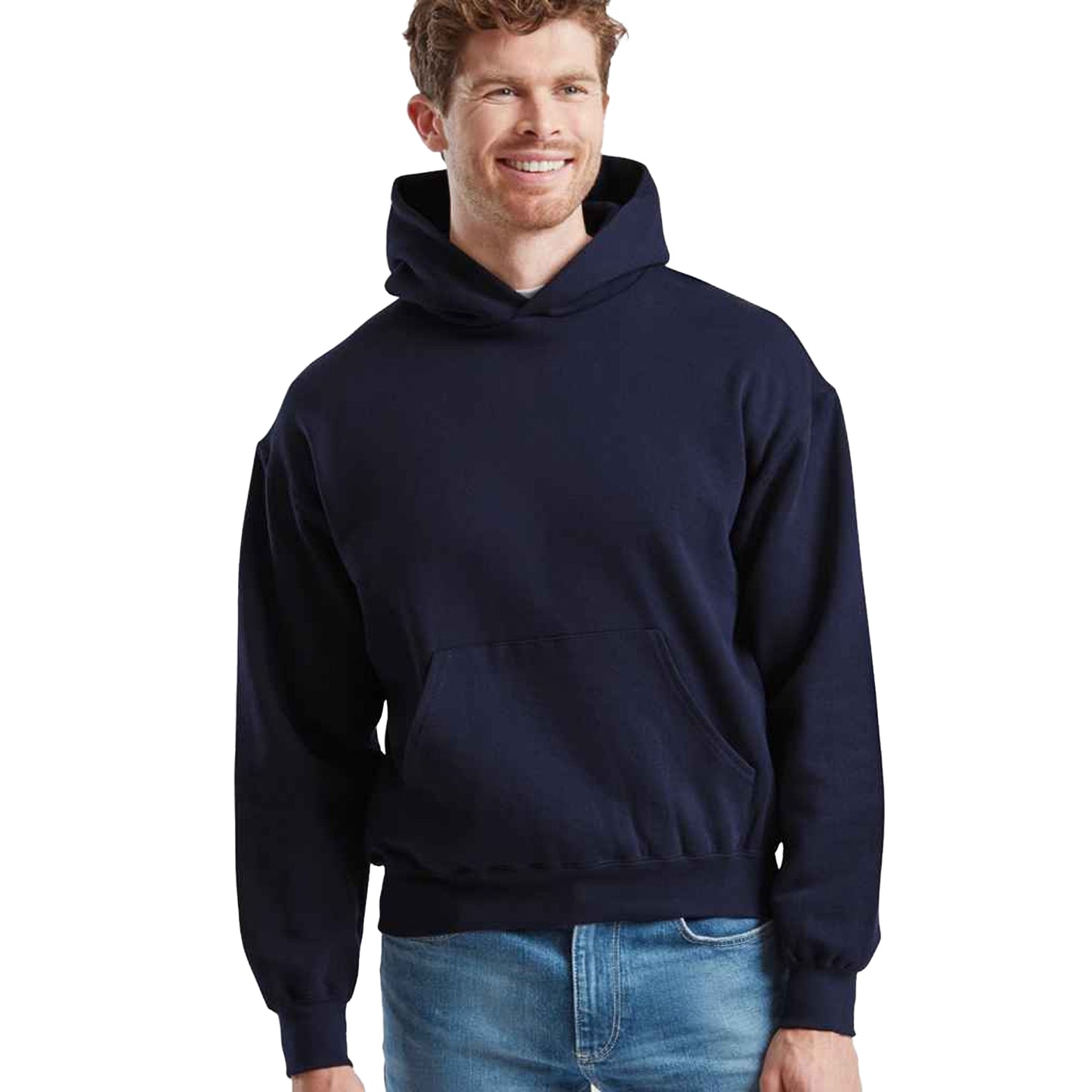 Deep Navy - Lifestyle - Fruit of the Loom Mens Supercotton Cotton Hoodie