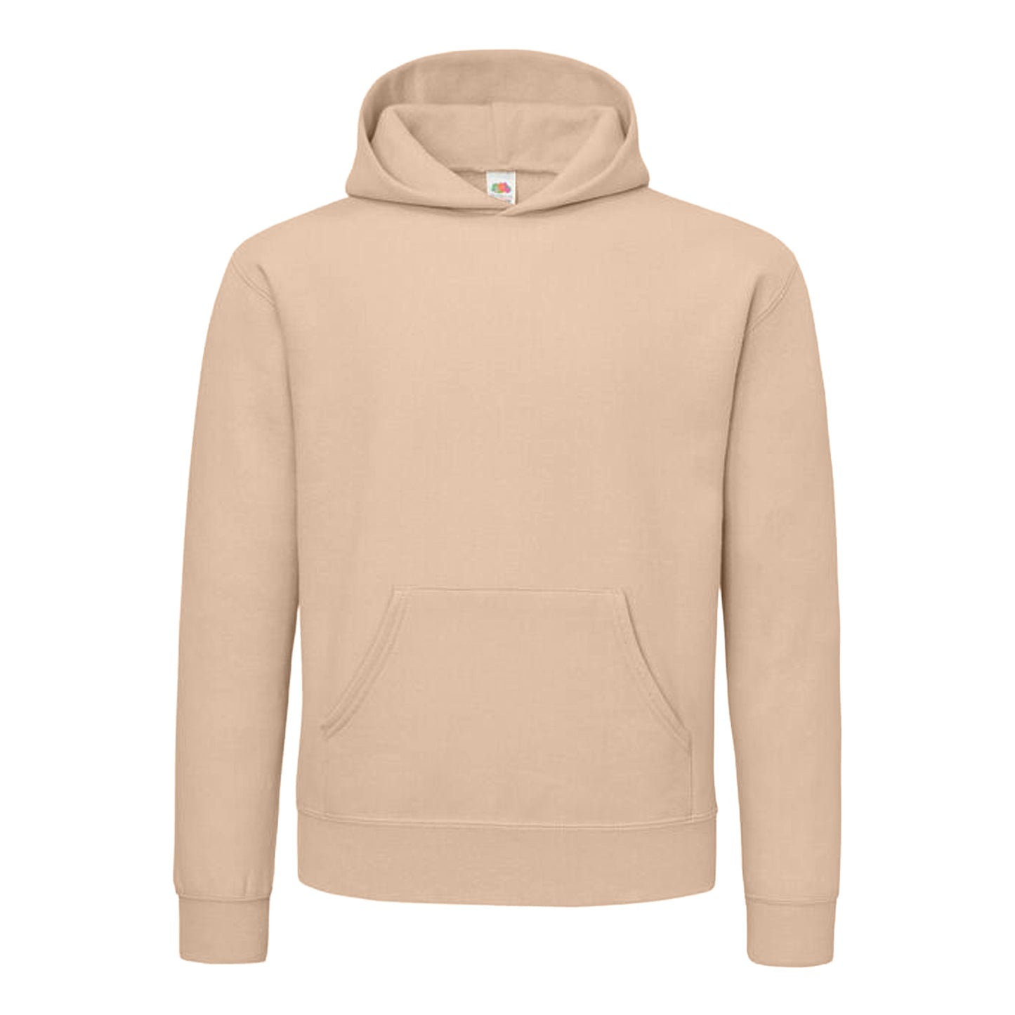 Desert Sand - Front - Fruit of the Loom Mens Supercotton Cotton Hoodie