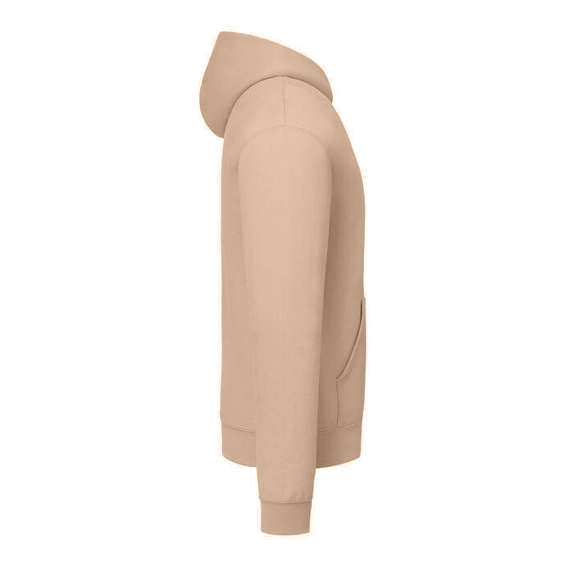 Desert Sand - Side - Fruit of the Loom Mens Supercotton Cotton Hoodie