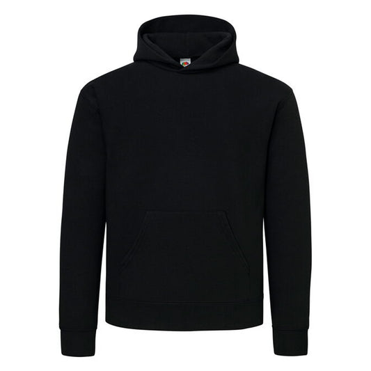 Black - Front - Fruit of the Loom Mens Supercotton Cotton Hoodie