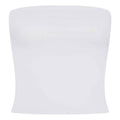 White - Front - SF Womens-Ladies Bandeau Top