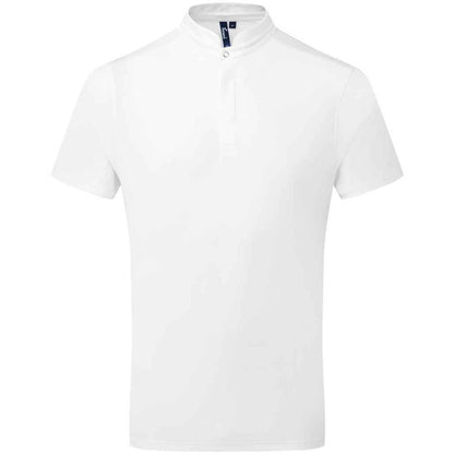 White - Front - Premier Mens Essential Coolchecker Short-Sleeved Chef Shirt