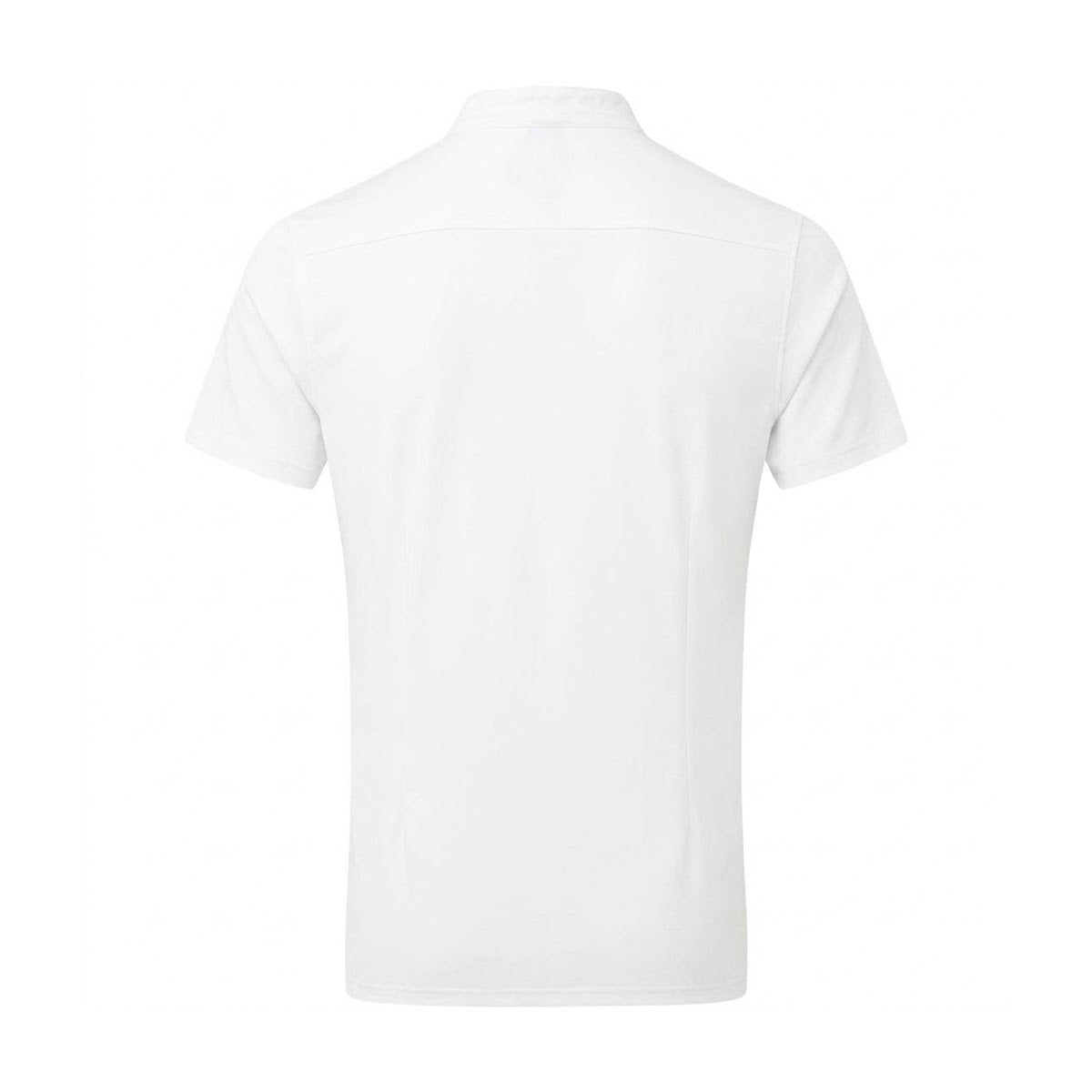 White - Back - Premier Mens Essential Coolchecker Short-Sleeved Chef Shirt