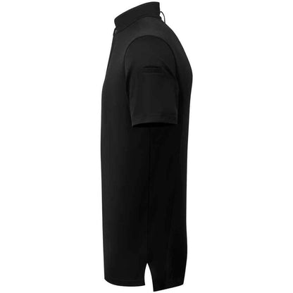 Black - Side - Premier Mens Essential Coolchecker Short-Sleeved Chef Shirt