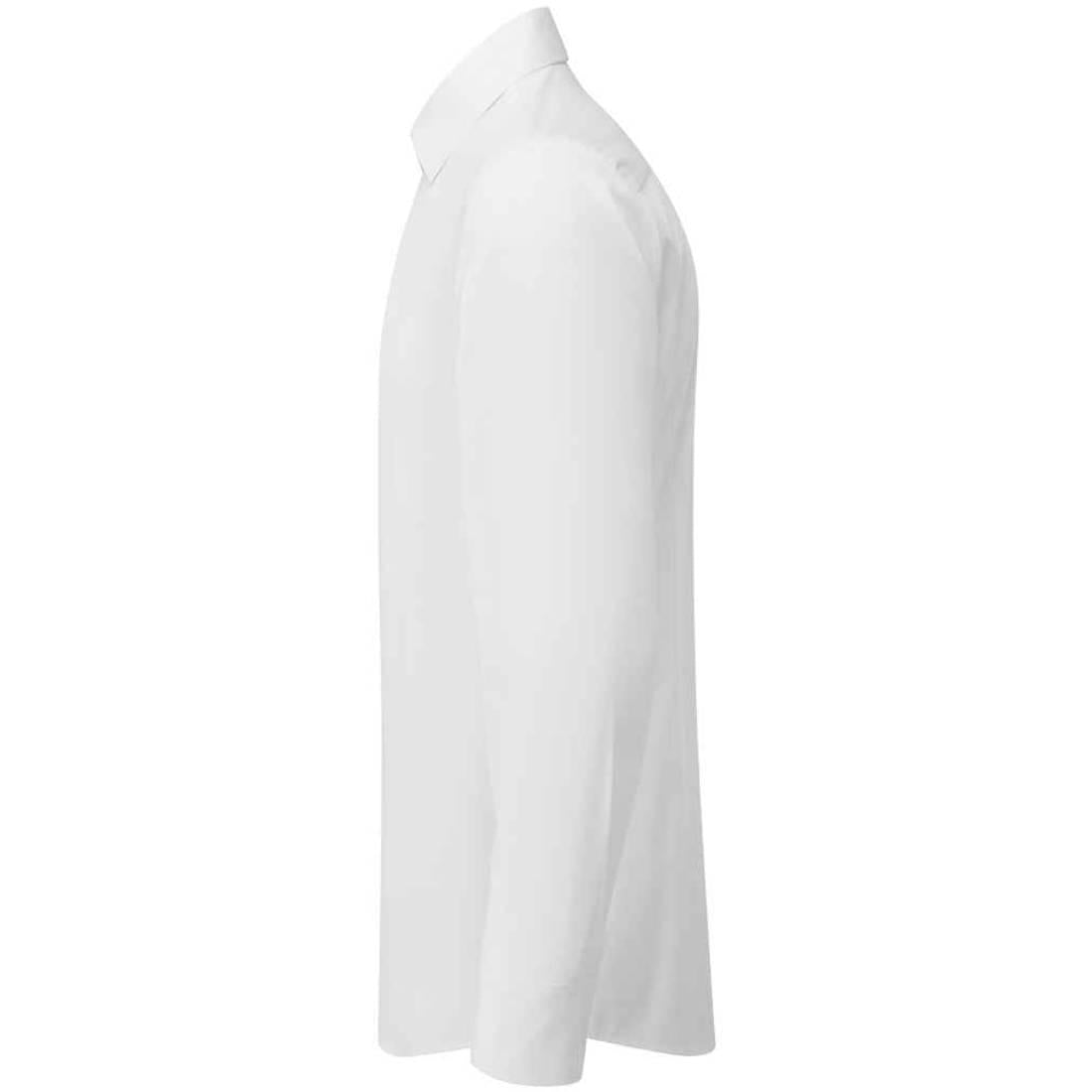 White - Side - Premier Mens Recyclight Poplin Long-Sleeved Shirt