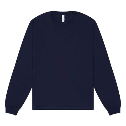 Navy - Front - Bella + Canvas Unisex Adult Heavyweight Long-Sleeved T-Shirt