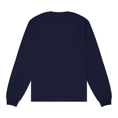 Navy - Back - Bella + Canvas Unisex Adult Heavyweight Long-Sleeved T-Shirt