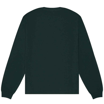 Forest Green - Back - Bella + Canvas Unisex Adult Heavyweight Long-Sleeved T-Shirt