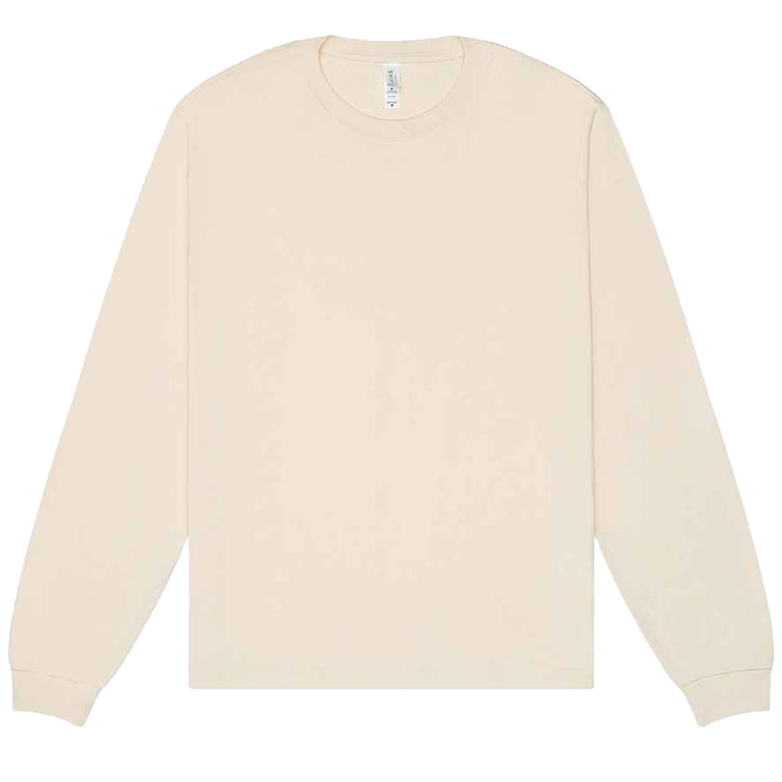 Natural - Front - Bella + Canvas Unisex Adult Heavyweight Long-Sleeved T-Shirt