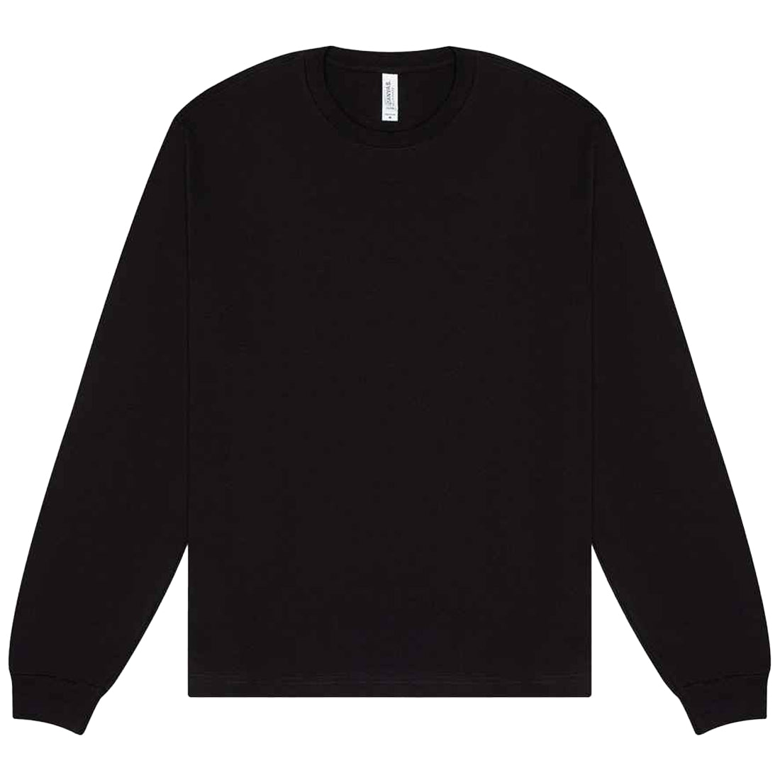 Black - Front - Bella + Canvas Unisex Adult Heavyweight Long-Sleeved T-Shirt