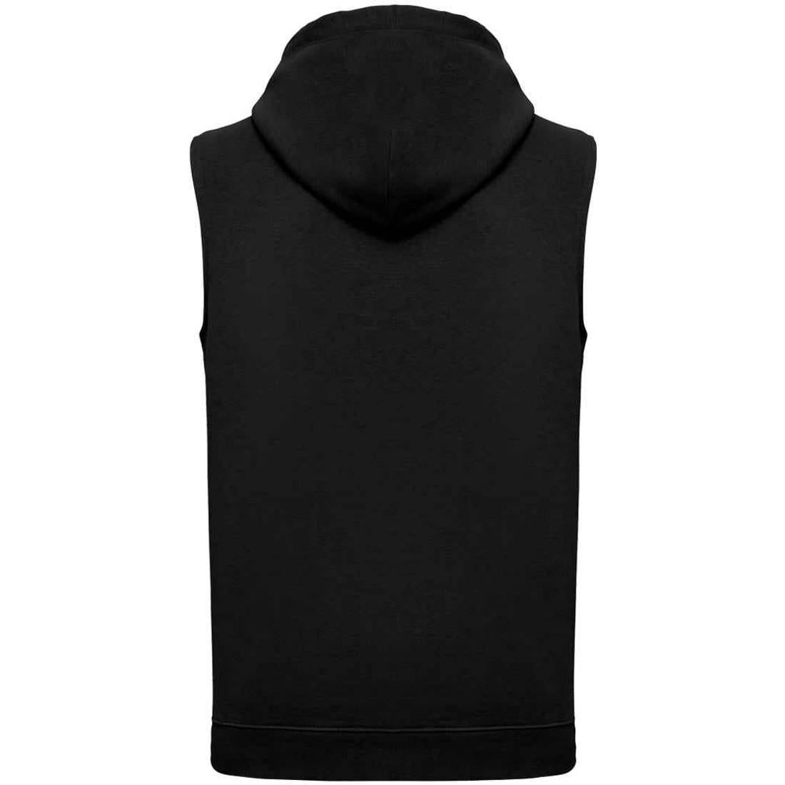 Black - Back - Proact Unisex Adult Sleeveless Hoodie