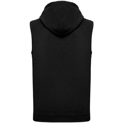 Black - Back - Proact Unisex Adult Sleeveless Hoodie