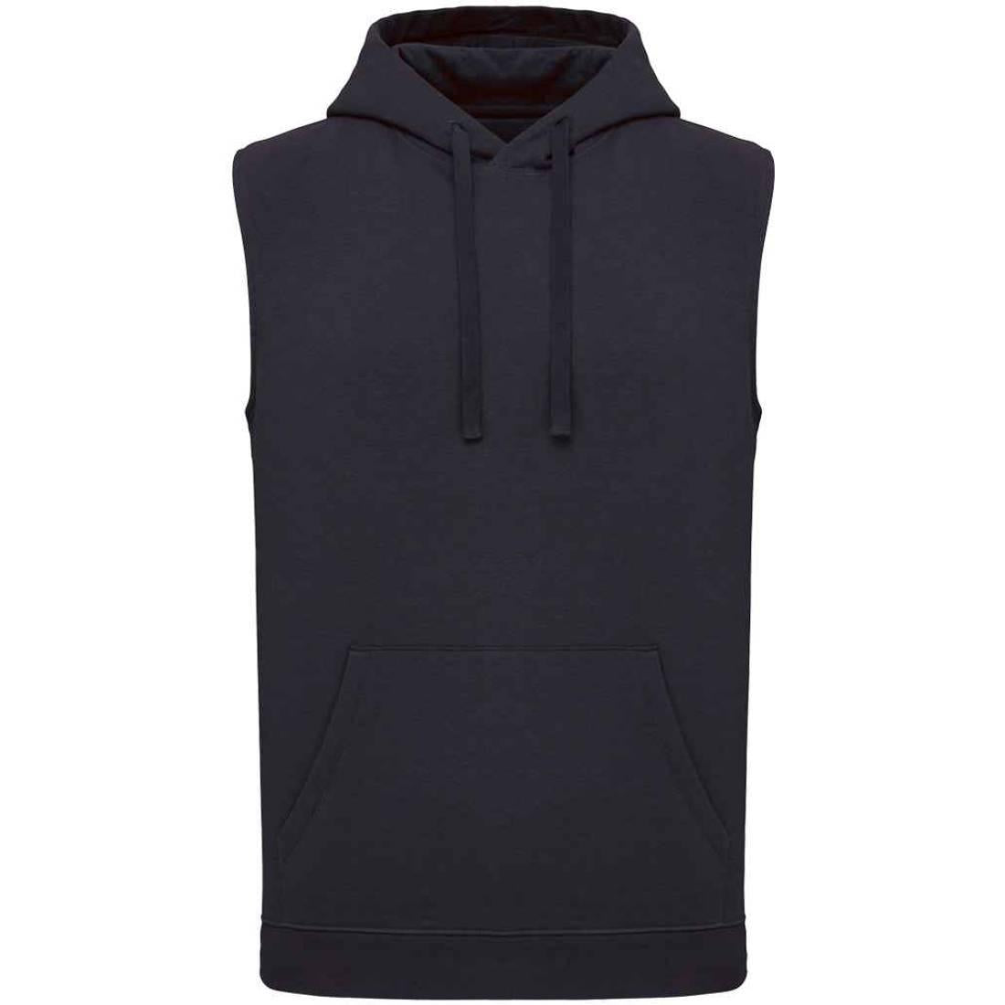 Navy - Front - Proact Unisex Adult Sleeveless Hoodie