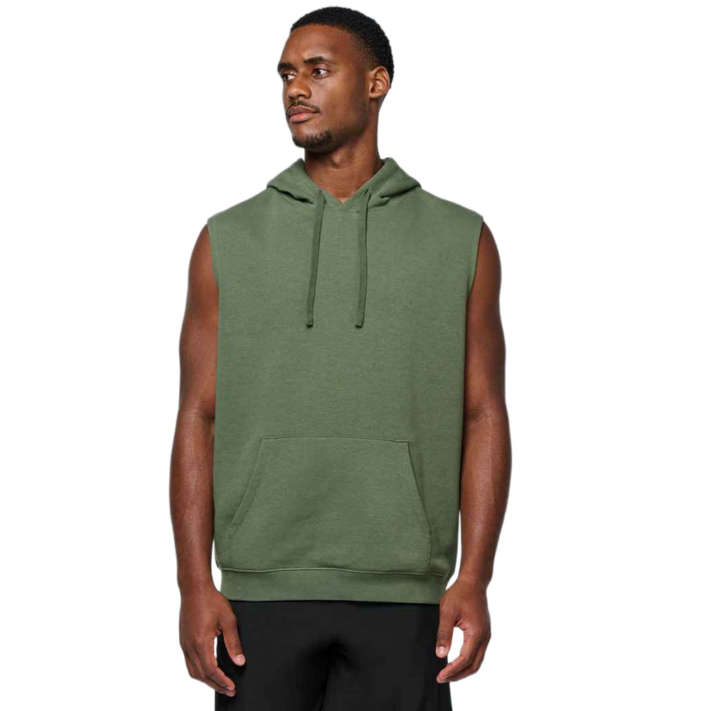 Sporty Khaki - Front - Proact Unisex Adult Sleeveless Hoodie