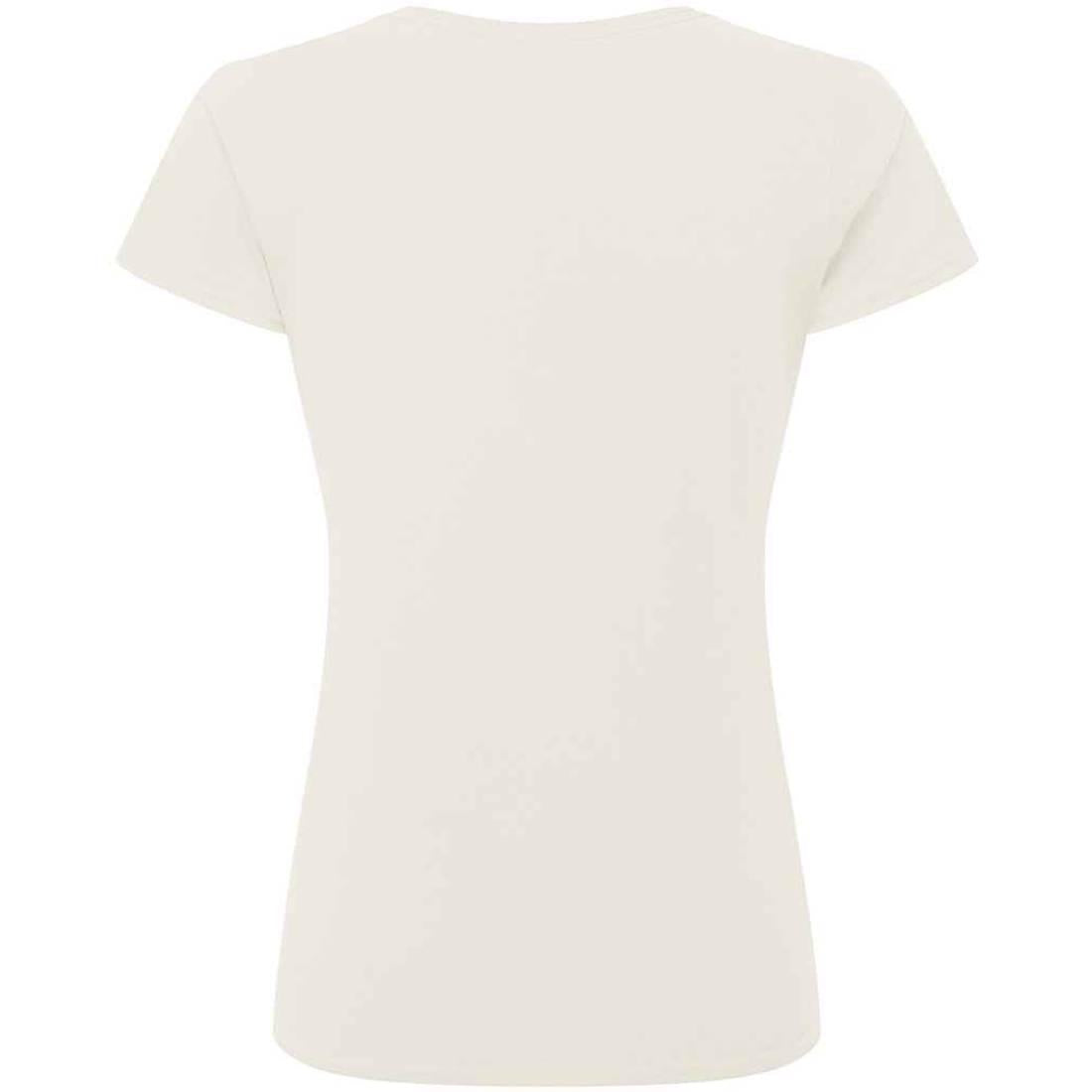 Natural - Back - Russell Womens-Ladies Authentic Ringspun Cotton Classic T-Shirt