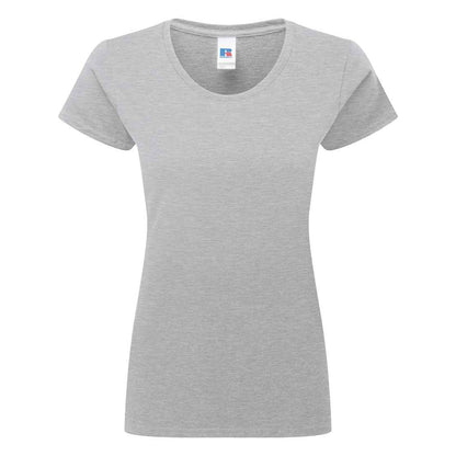 Light Oxford - Front - Russell Womens-Ladies Authentic Ringspun Cotton Classic T-Shirt