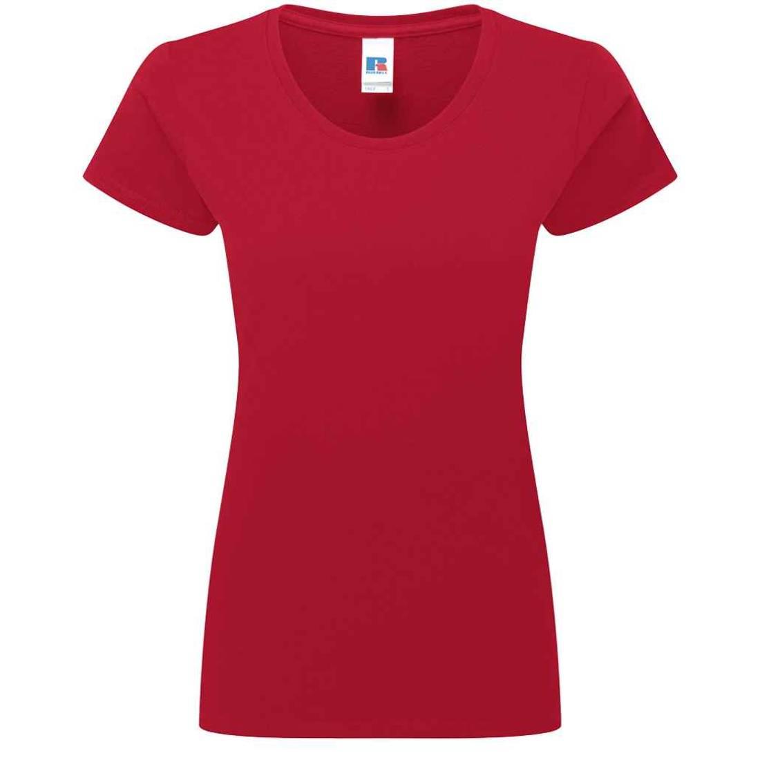 Classic Red - Front - Russell Womens-Ladies Authentic Ringspun Cotton Classic T-Shirt