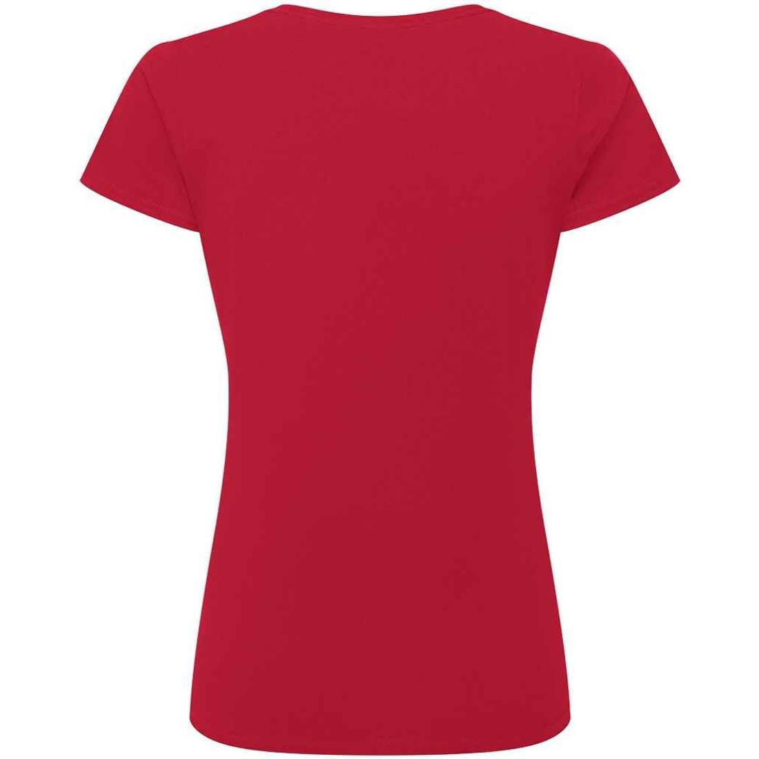 Classic Red - Back - Russell Womens-Ladies Authentic Ringspun Cotton Classic T-Shirt