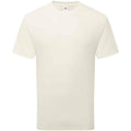 Natural - Front - Fruit of the Loom Unisex Adult Cotton T-Shirt