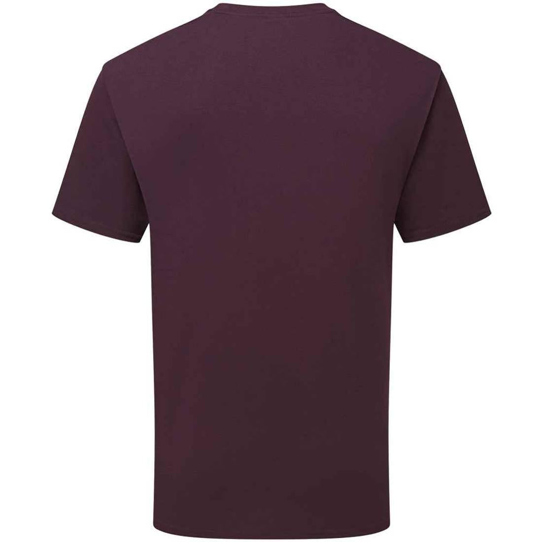 Dark Plum - Back - Fruit of the Loom Unisex Adult Cotton T-Shirt