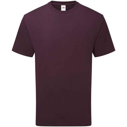 Dark Plum - Front - Fruit of the Loom Unisex Adult Cotton T-Shirt