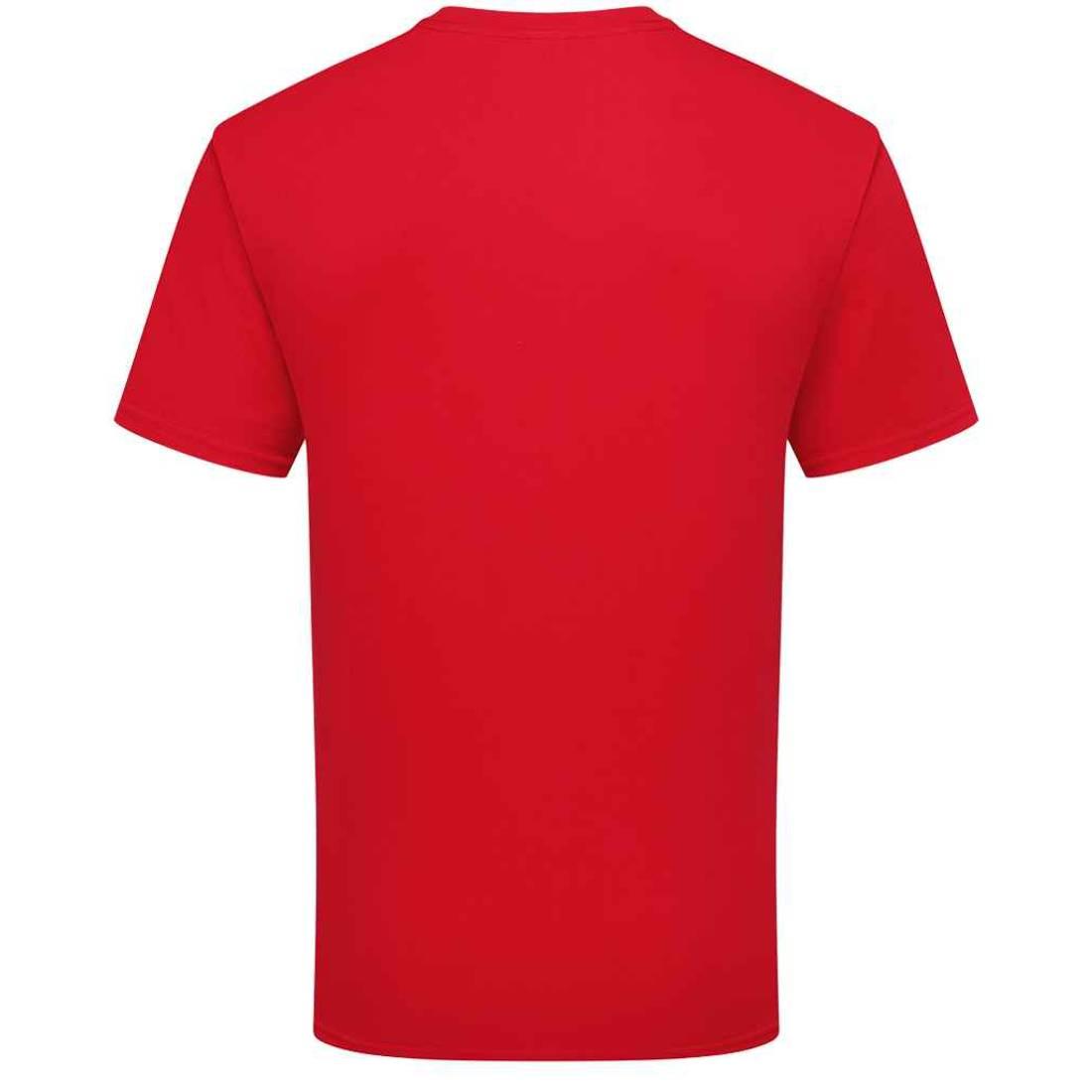 Red - Back - Fruit of the Loom Unisex Adult Cotton T-Shirt