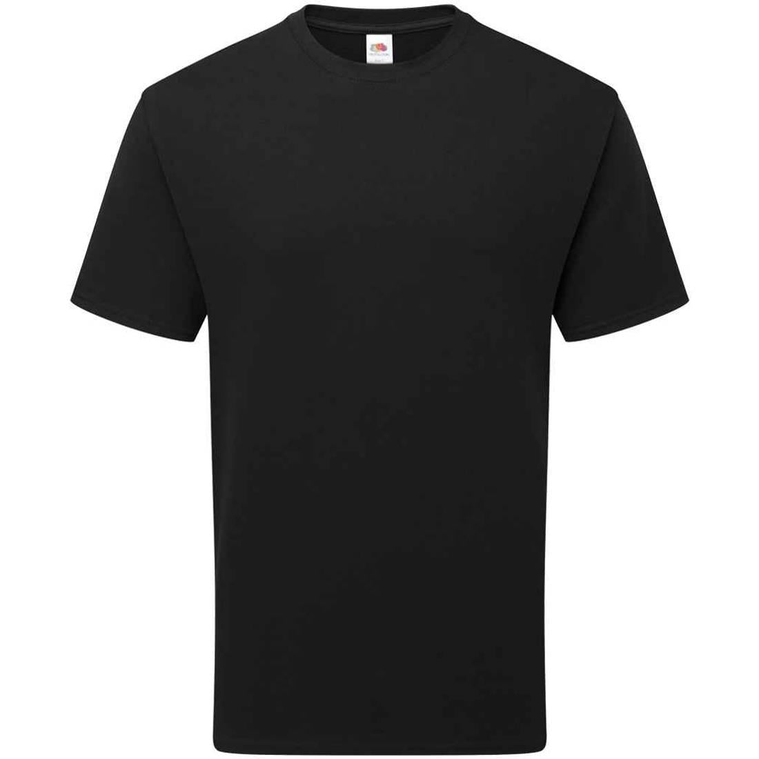 Black - Front - Fruit of the Loom Unisex Adult Cotton T-Shirt