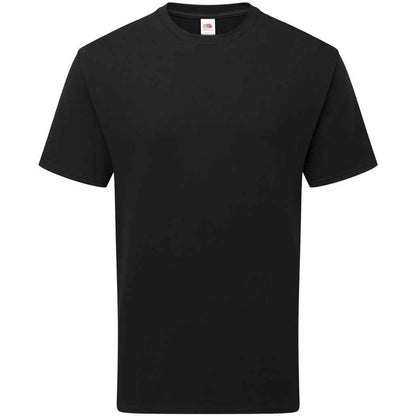 Black - Front - Fruit of the Loom Unisex Adult Cotton T-Shirt