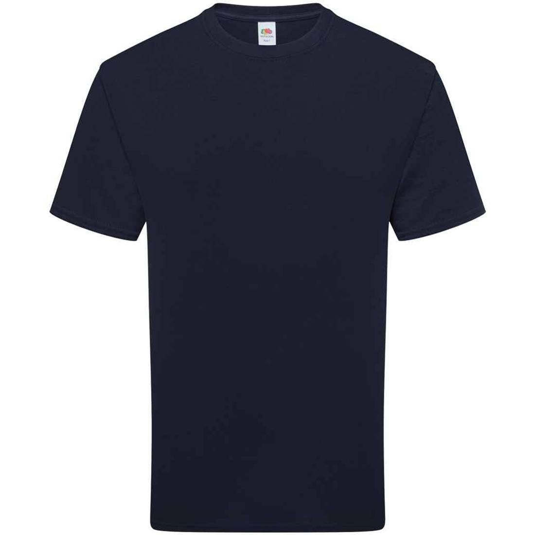 Deep Navy - Front - Fruit of the Loom Unisex Adult Cotton T-Shirt