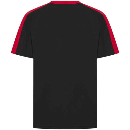 Black-Red - Back - Finden & Hales Childrens-Kids T-Shirt