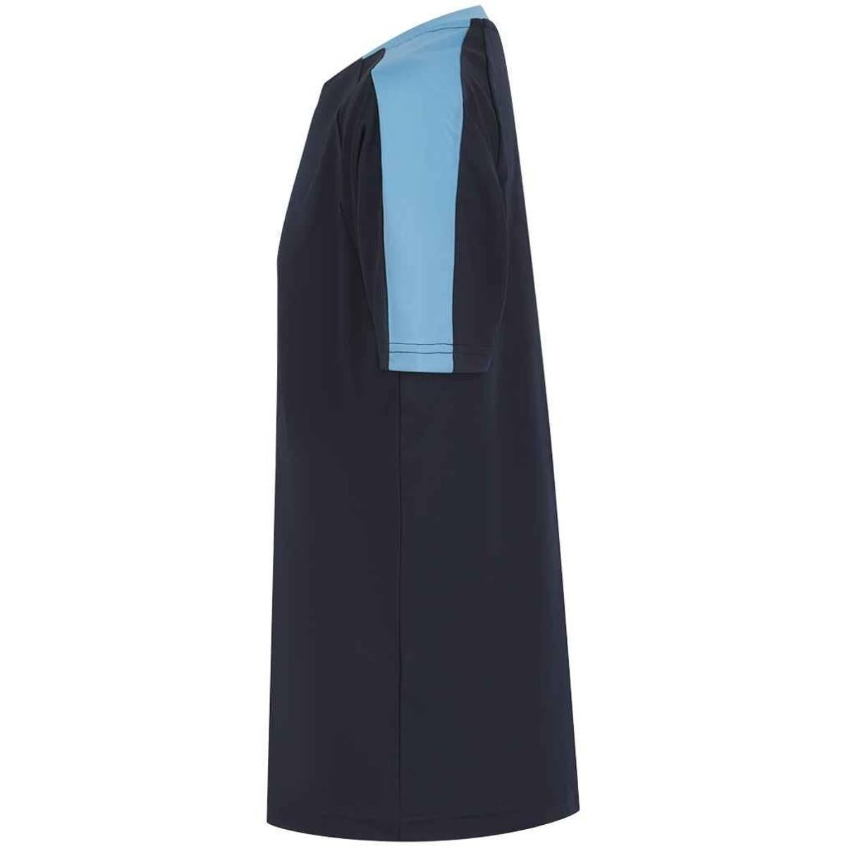 Navy-Sky Blue - Side - Finden & Hales Childrens-Kids T-Shirt