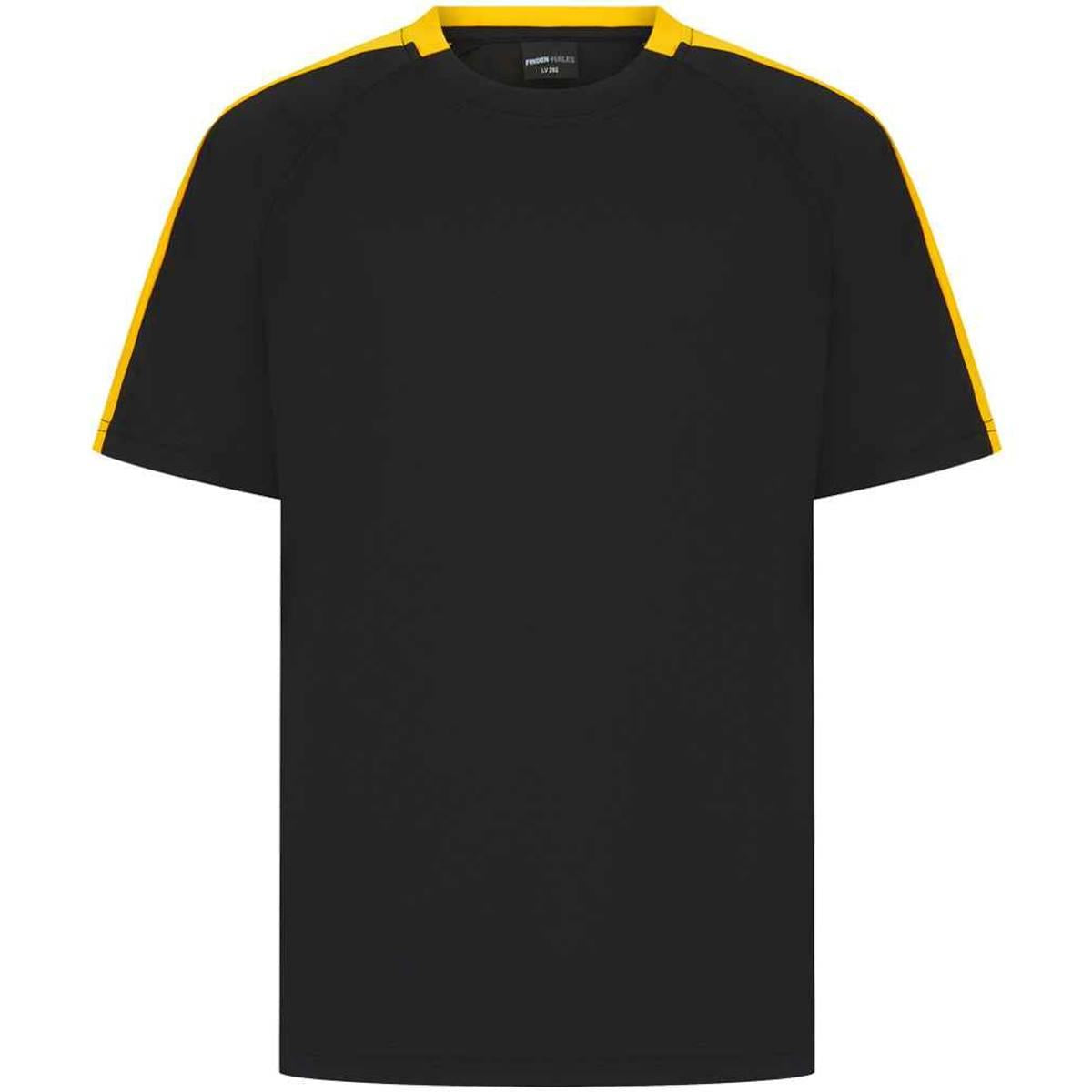 Black-Gold - Front - Finden & Hales Childrens-Kids T-Shirt