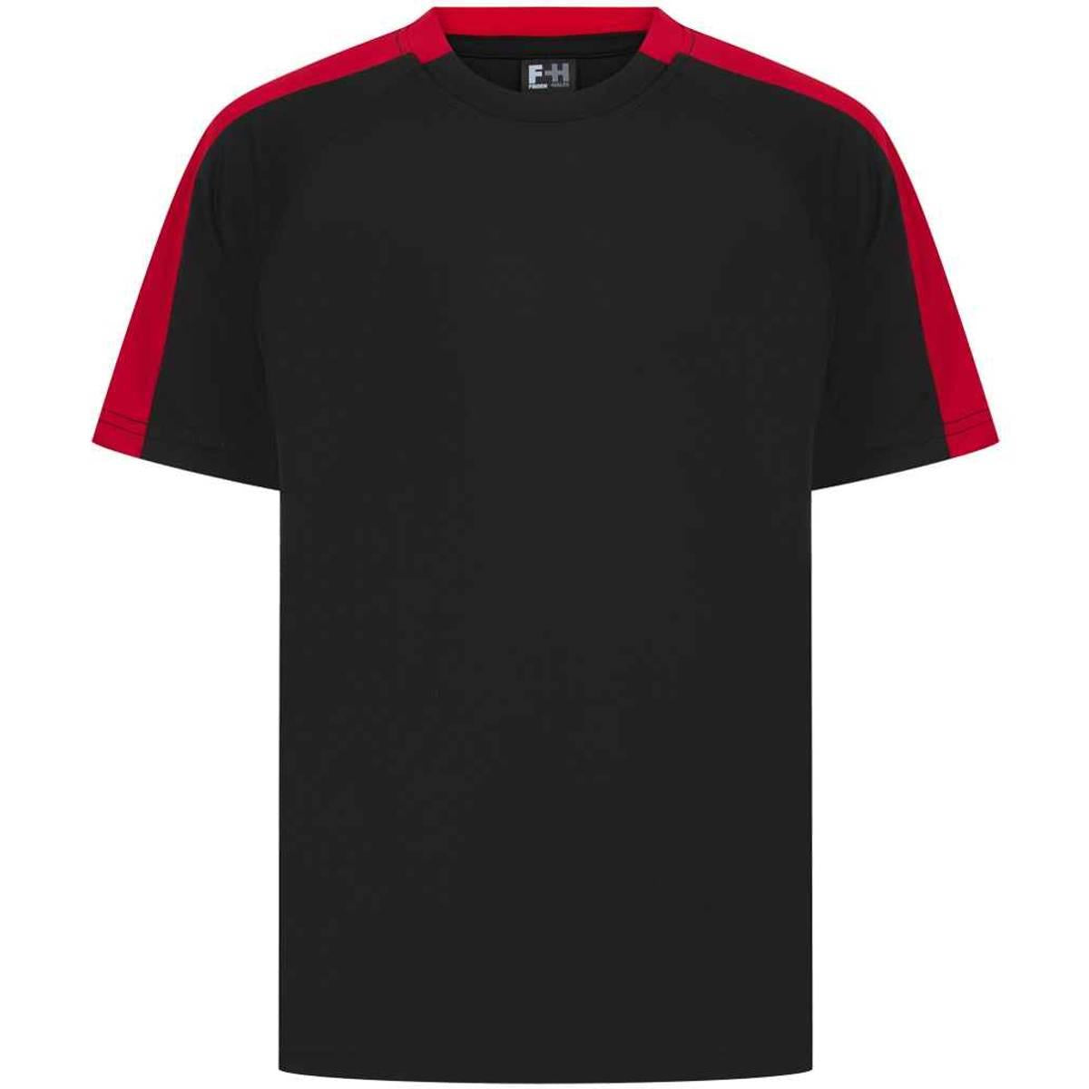 Black-Red - Front - Finden & Hales Childrens-Kids T-Shirt