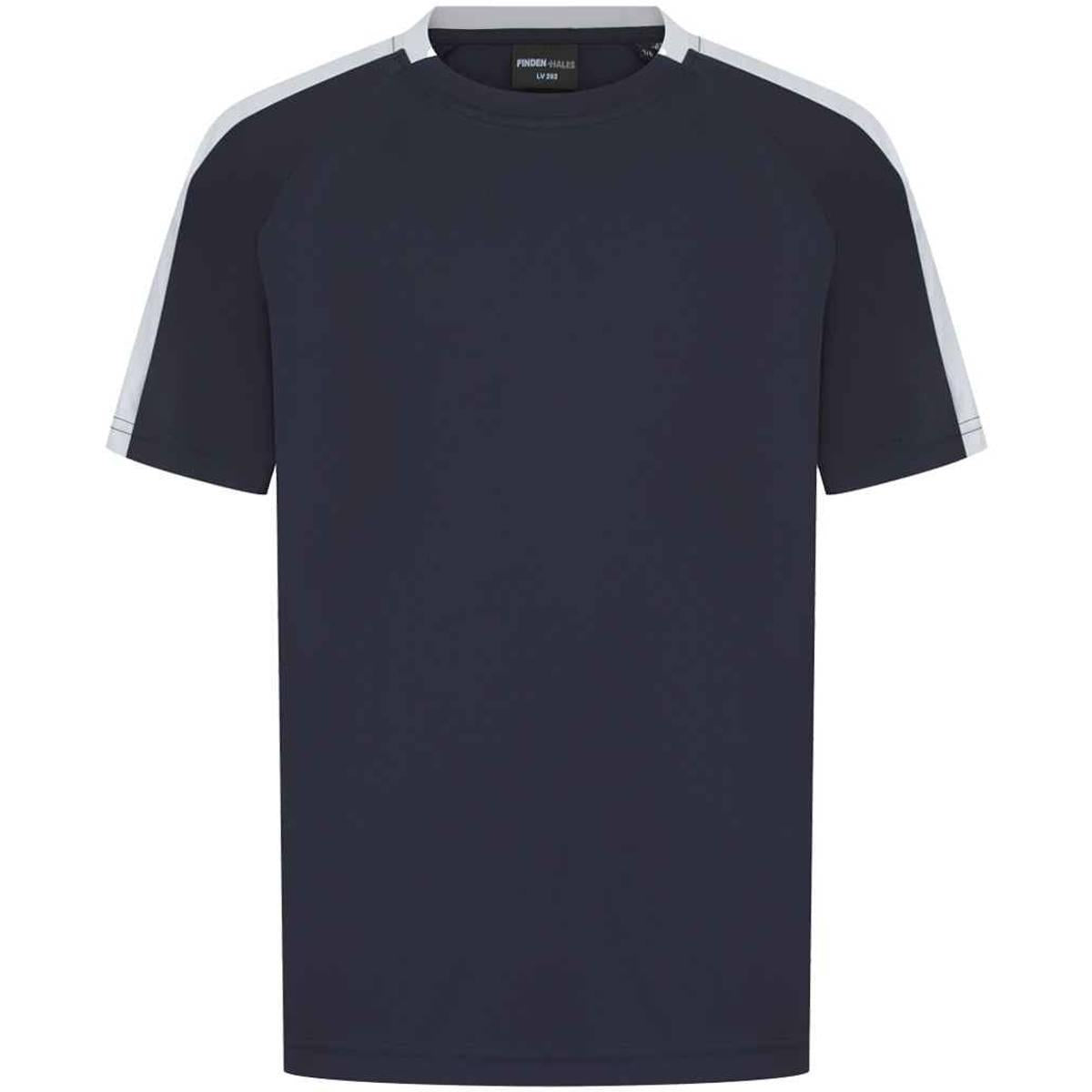 Navy-White - Front - Finden & Hales Childrens-Kids T-Shirt