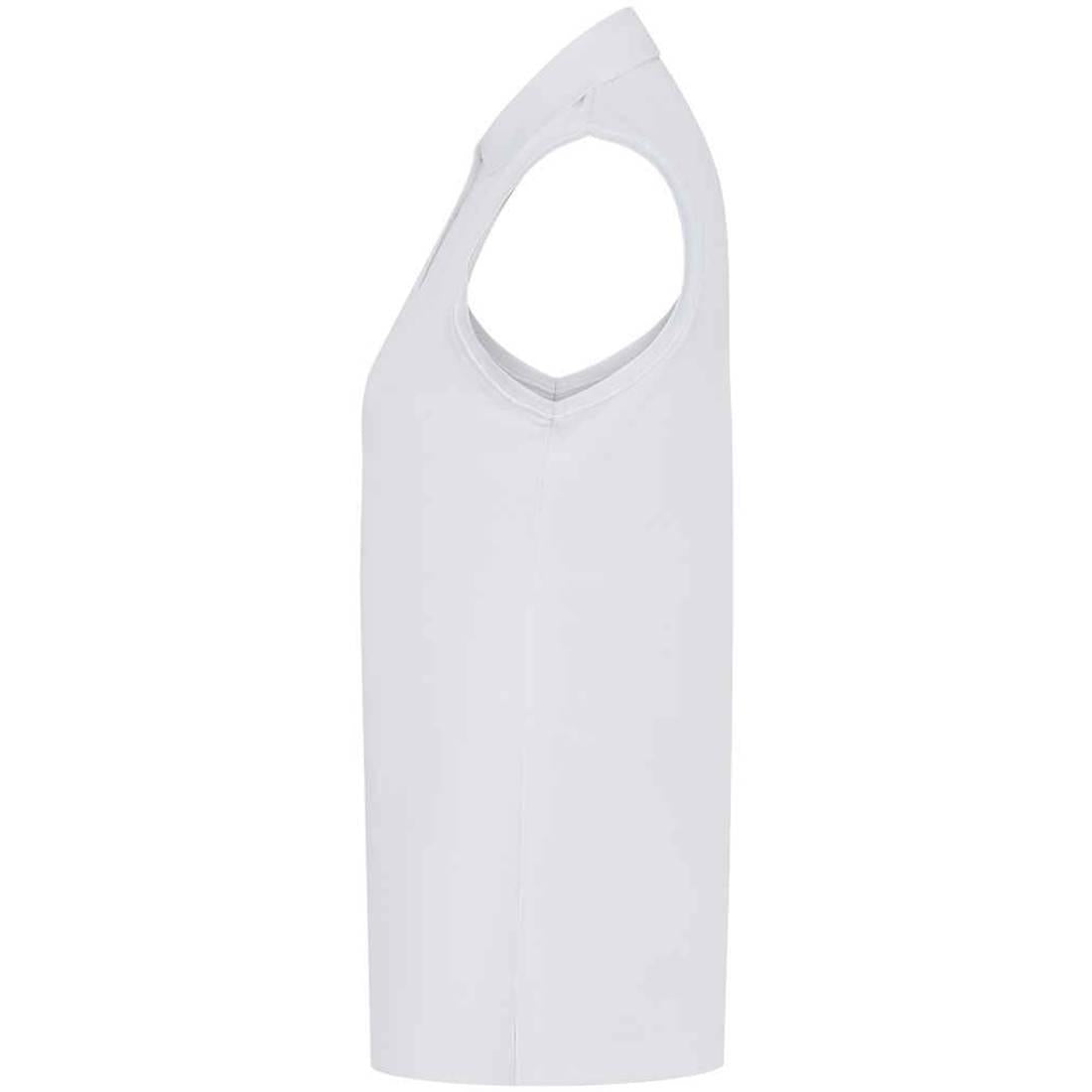 White - Side - Henbury Womens-Ladies Polo Shirt