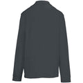 Mouse Grey - Back - SOLS Unisex Adult Pique Long-Sleeved Polo Shirt