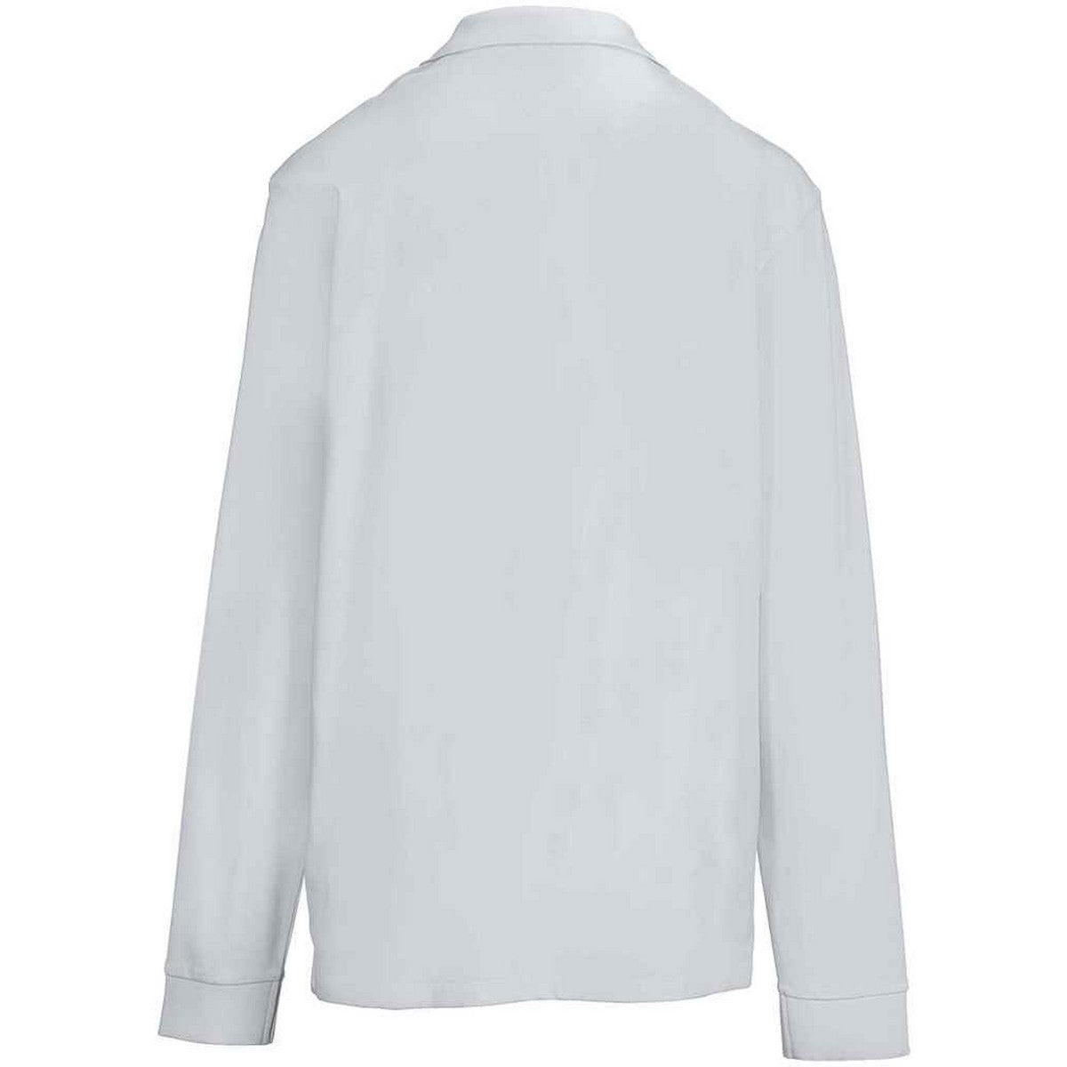 Pure Grey - Back - SOLS Unisex Adult Pique Long-Sleeved Polo Shirt