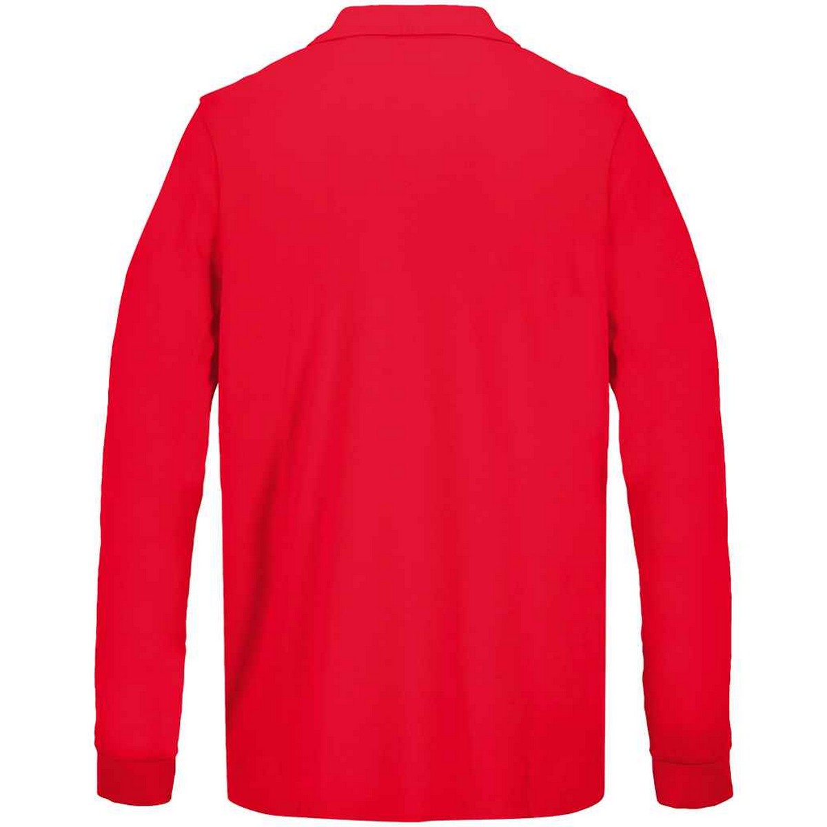 Red - Back - SOLS Unisex Adult Pique Long-Sleeved Polo Shirt