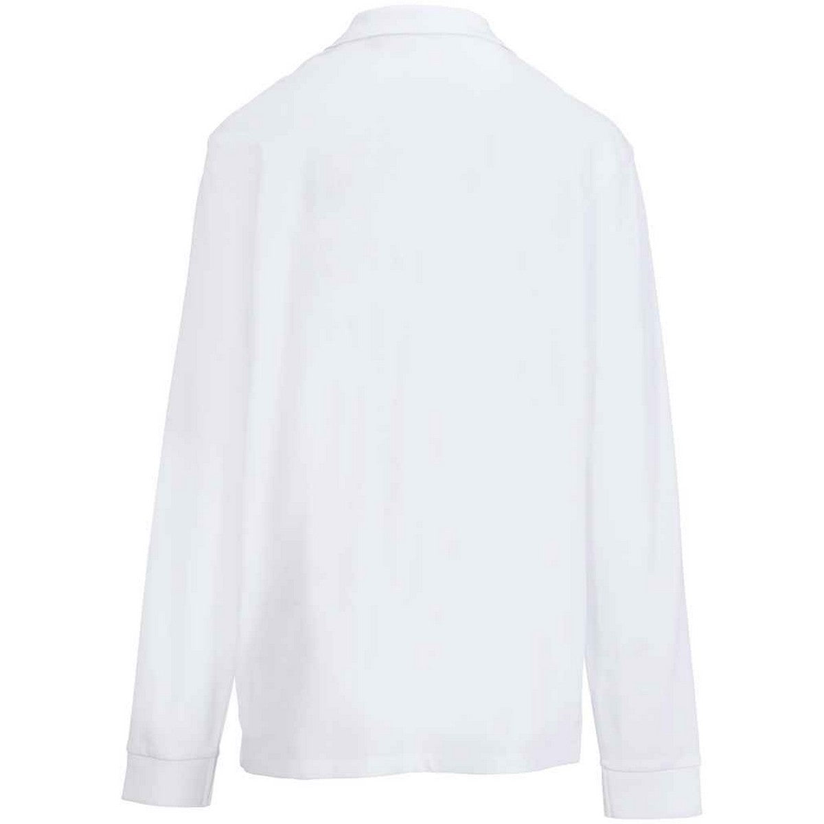 White - Back - SOLS Unisex Adult Pique Long-Sleeved Polo Shirt