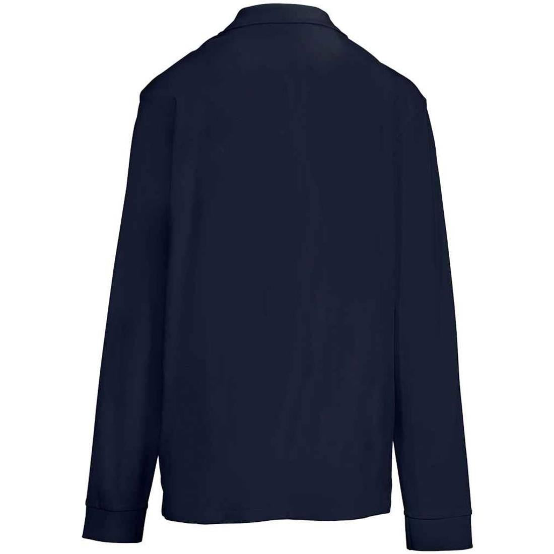 French Navy - Back - SOLS Unisex Adult Pique Long-Sleeved Polo Shirt