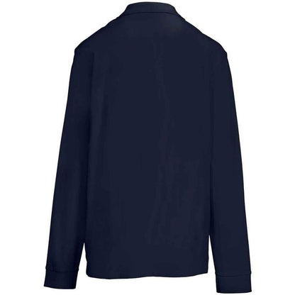 French Navy - Back - SOLS Unisex Adult Pique Long-Sleeved Polo Shirt