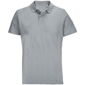 Pure Grey - Front - SOLS Unisex Adult Pulse Pique Polo Shirt