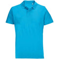 Aqua - Front - SOLS Unisex Adult Pulse Pique Polo Shirt