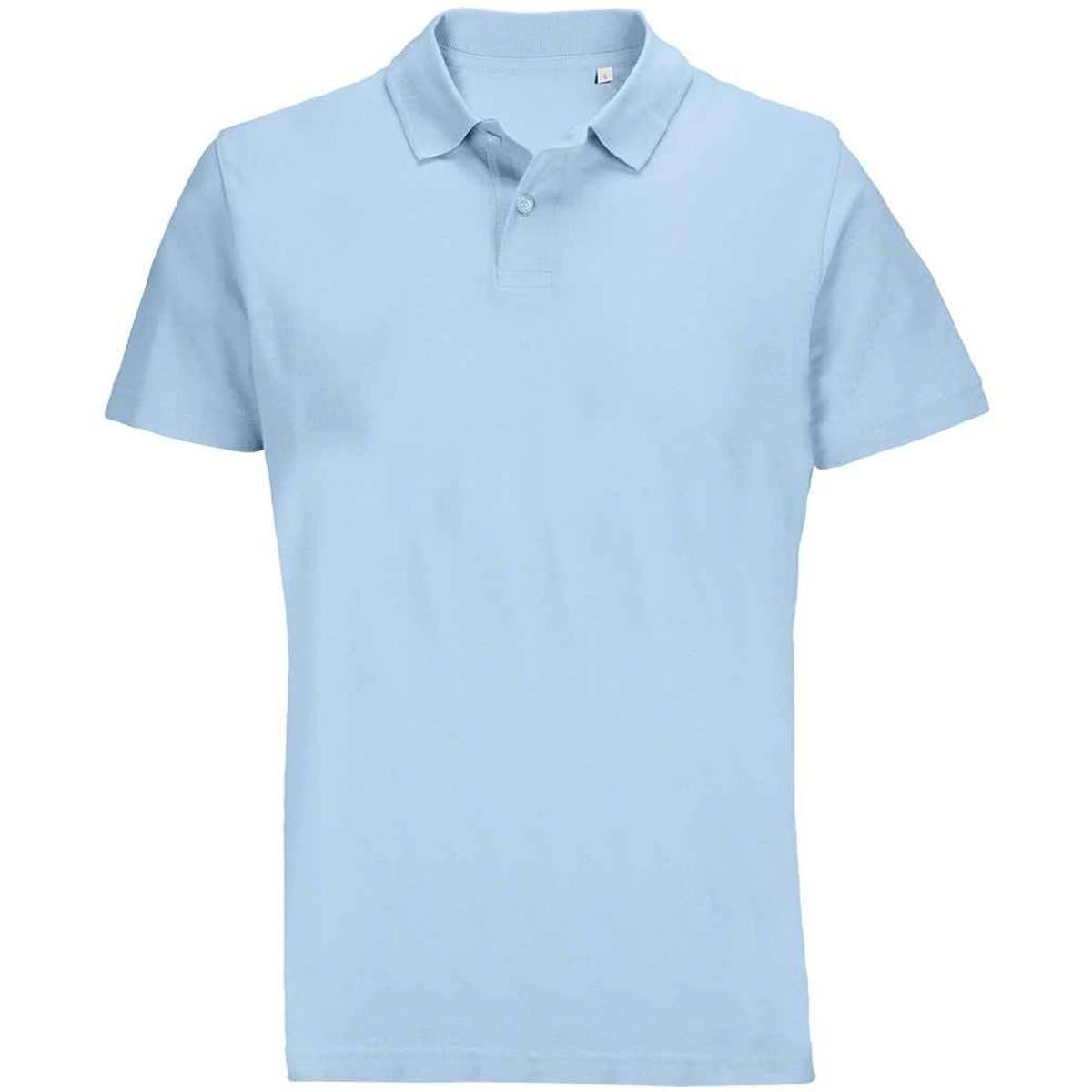 Sky Blue - Front - SOLS Unisex Adult Pulse Pique Polo Shirt