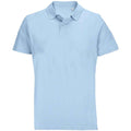 Sky Blue - Front - SOLS Unisex Adult Pulse Pique Polo Shirt