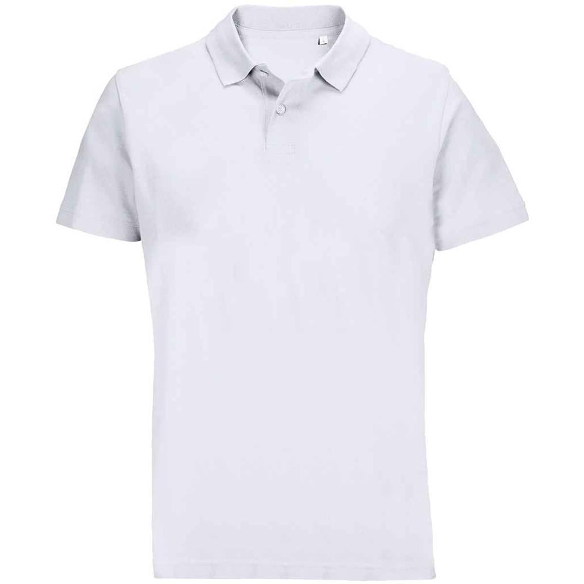 White - Front - SOLS Unisex Adult Pulse Pique Polo Shirt