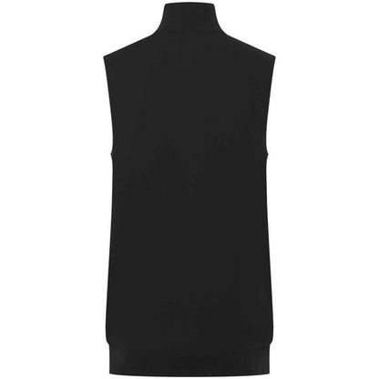 Black - Back - Henbury Mens Plain Full Zip Sleeveless Gilet