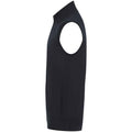 Navy - Side - Henbury Mens Plain Full Zip Sleeveless Gilet