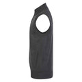 Grey Marl - Side - Henbury Mens Plain Full Zip Sleeveless Gilet